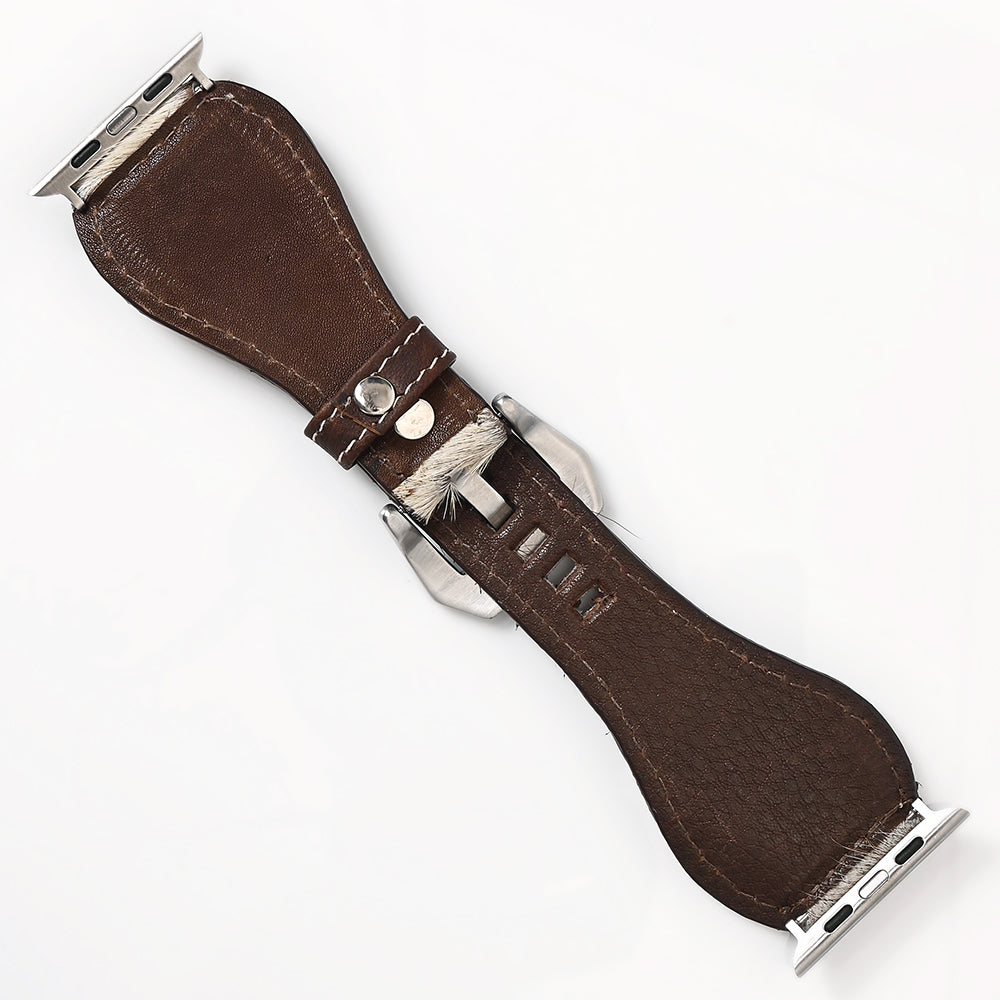 American Darling Beautifully Hair-On Genuine American Leather I watch Strap Men and Women Unisex