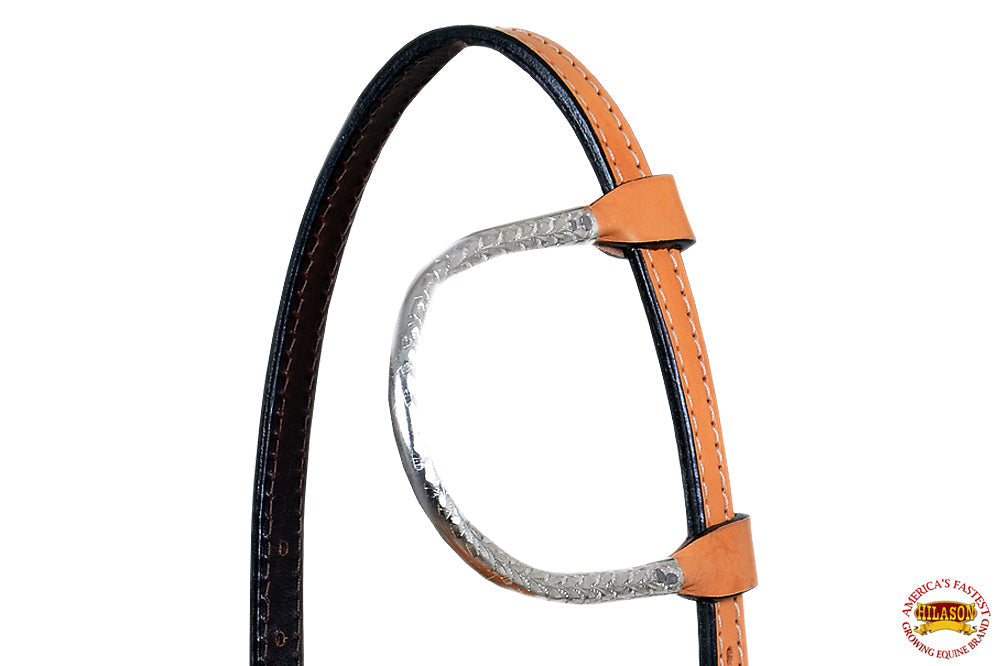 Hilason Western Horse One Ear Headstall Bridle American Leather Tan