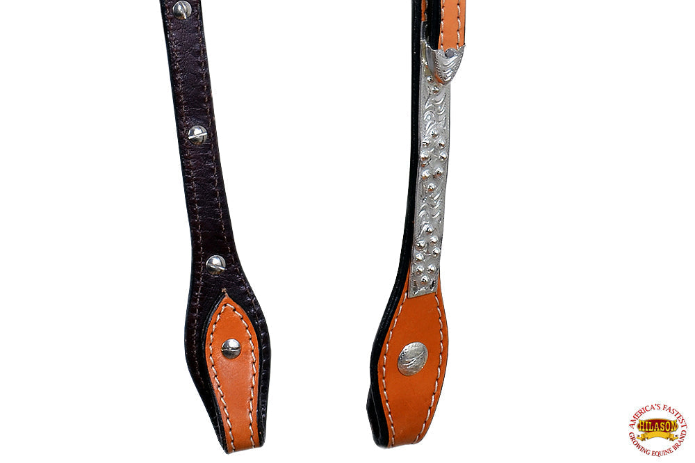 Hilason Western Horse One Ear Headstall Bridle American Leather Tan