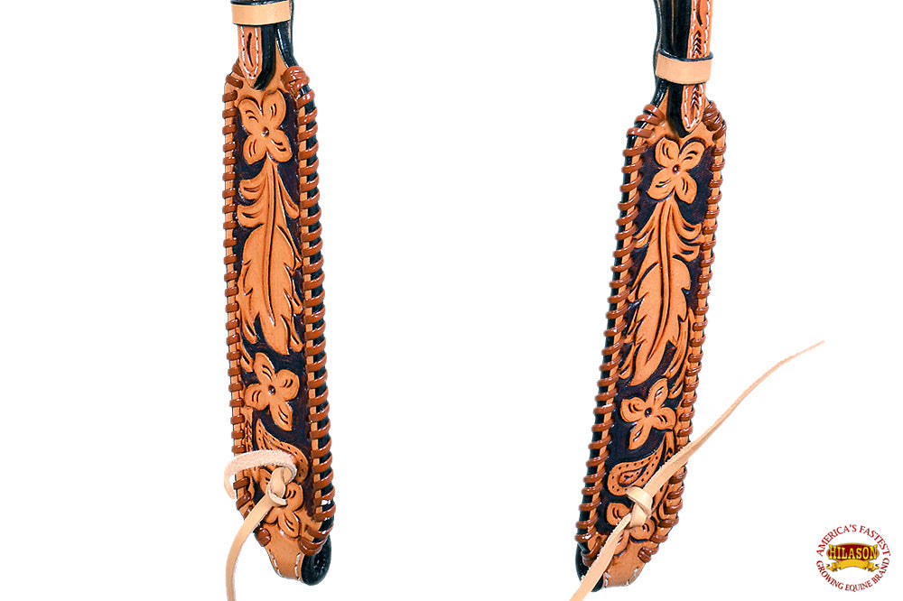 Hilason Western Horse One Ear Headstall Bridle American Leather Tan