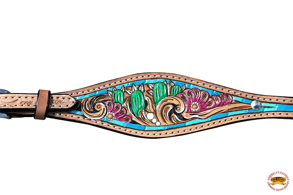 Hilason Western Horse Headstall Bridle American Leather Tan