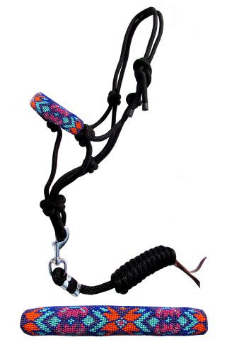 SHOWMAN - PONY HALTER WITH BEADED.