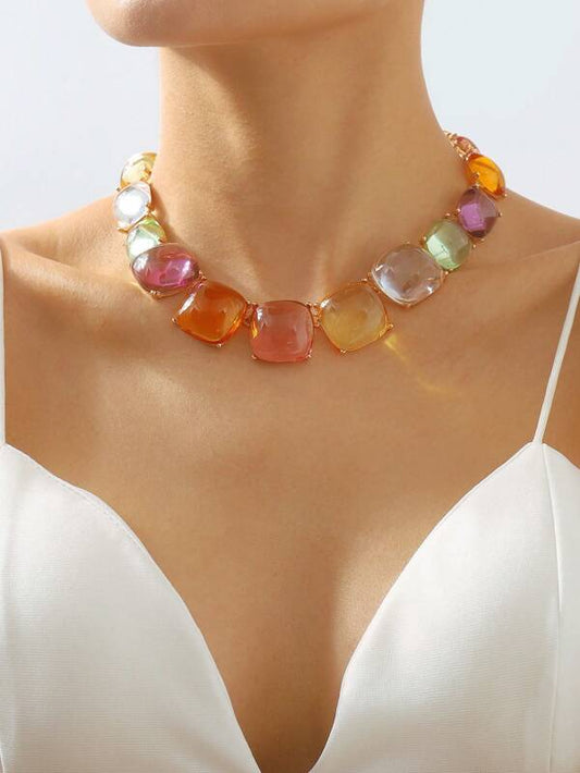 Rhinestone Decor Necklace