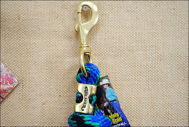Black Green Blue Weaver Tack Horse Poly Lead Rope W/ Solid Brass 225 Snap