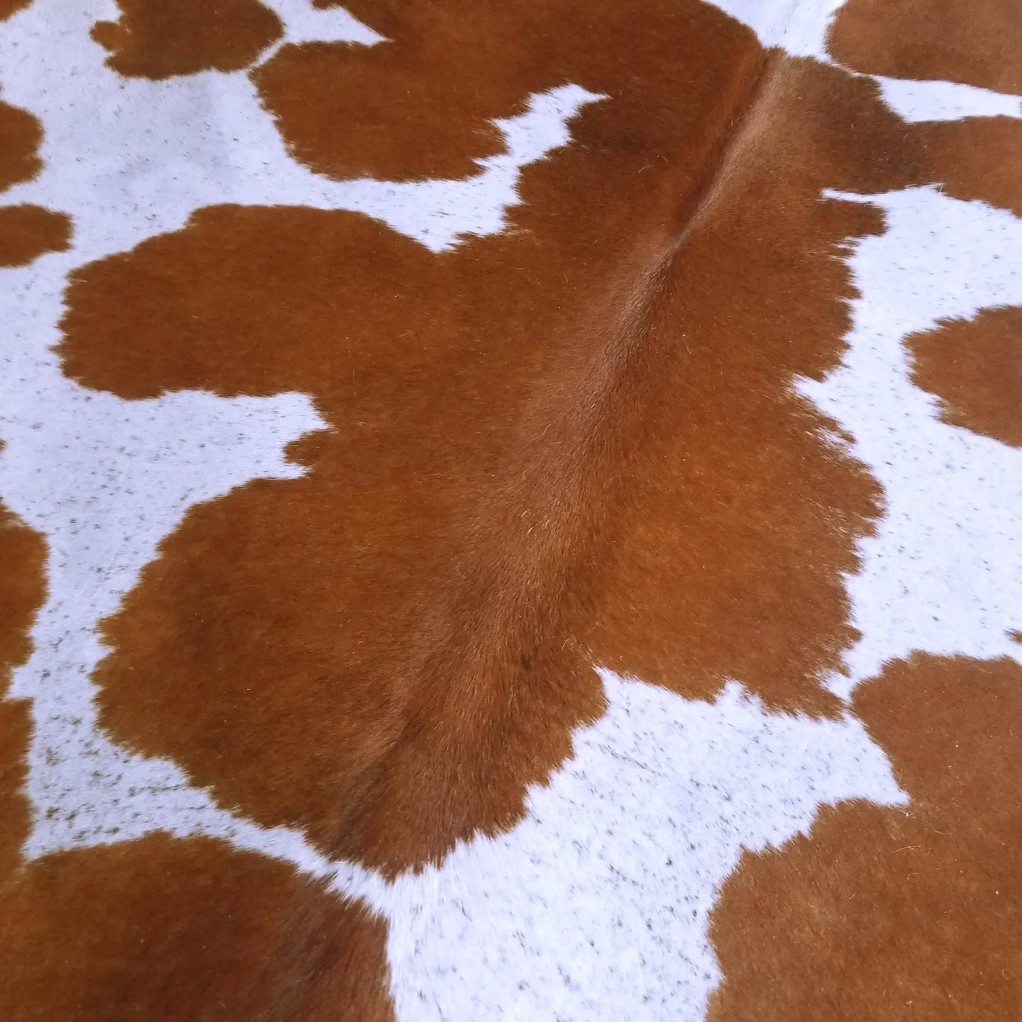 Brown and White Brazilian Cowhide Rug: XXL