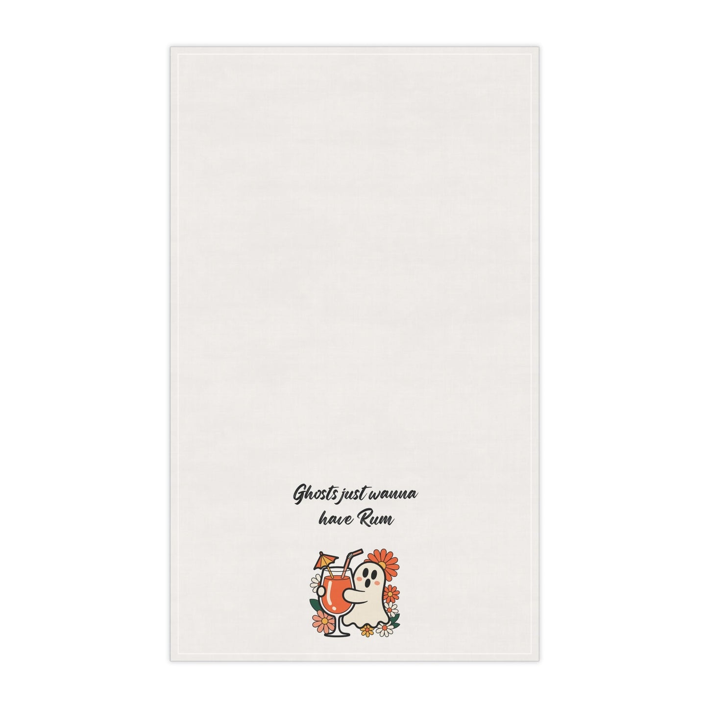 "Ghosts just wanna have Rum" Boo-tifully Tipsy Ghost Kitchen Towels, Halloween Kitchen Decor, Fun Gifts for Home, Funny Dish Towels, Spooky Party Essentials