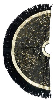 Cowhide Leather Christmas Tree Skirt - Gold Acid Wash