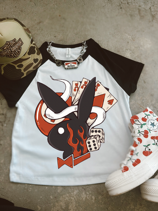 Yalltern PB Micro Rib Raglan Baby Tee