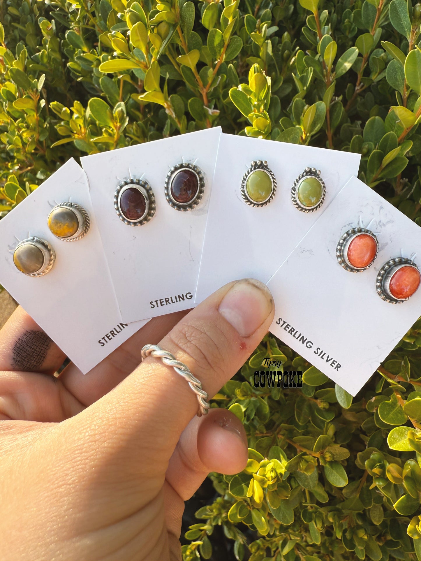 Purple Spiny Oyster Desert Stud Earrings