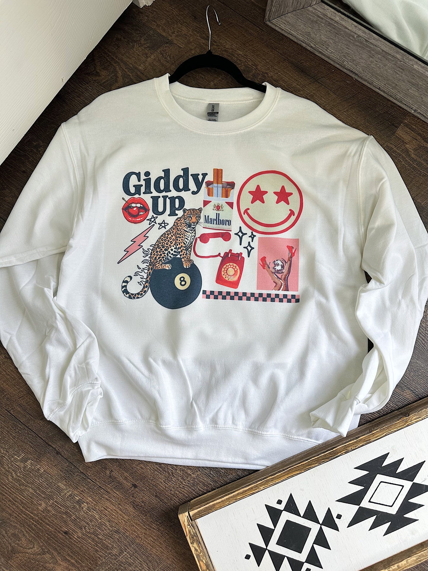 Giddy Up Collage TEE, CREWNECK or QUARTER ZIP