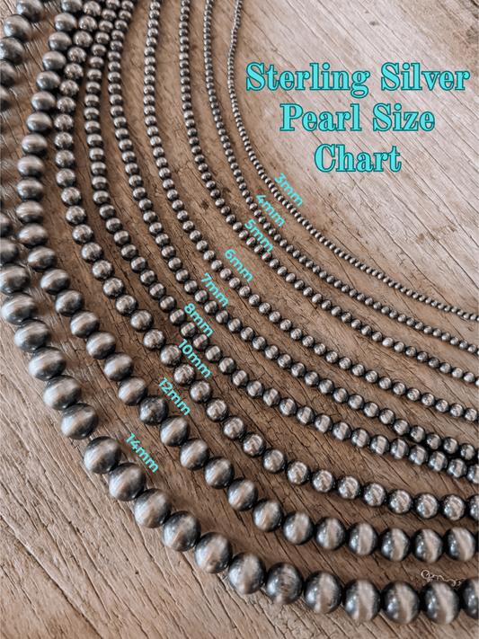 7mm Sterling Silver Pearl Necklace 22"