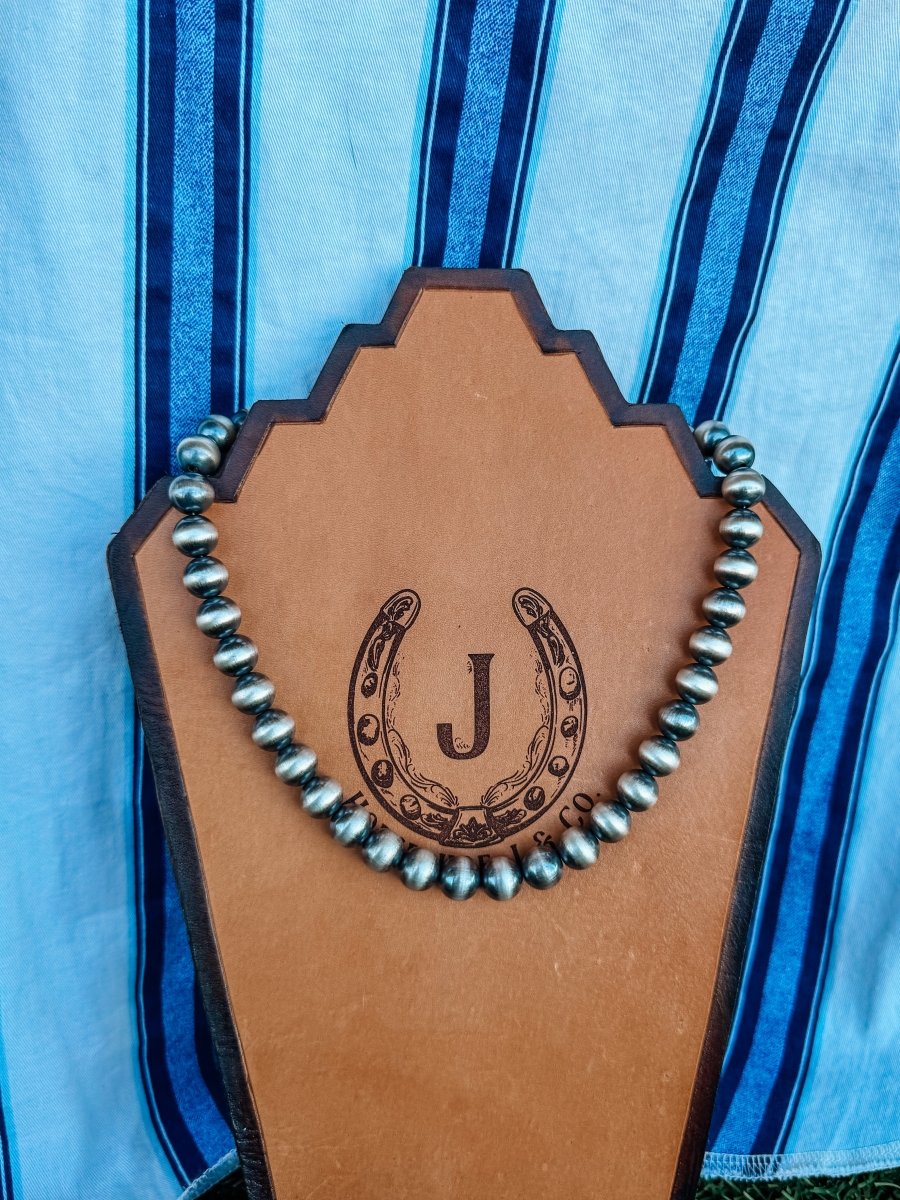 18" 12mm Sterling Silver Pearl Necklace