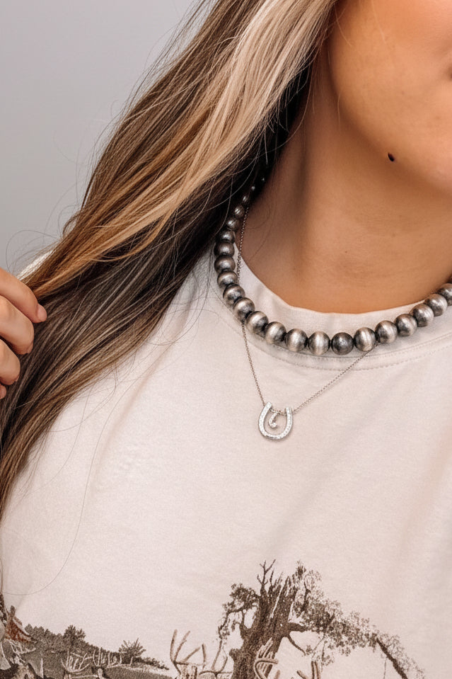 12mm Sterling Silver Pearl Necklace