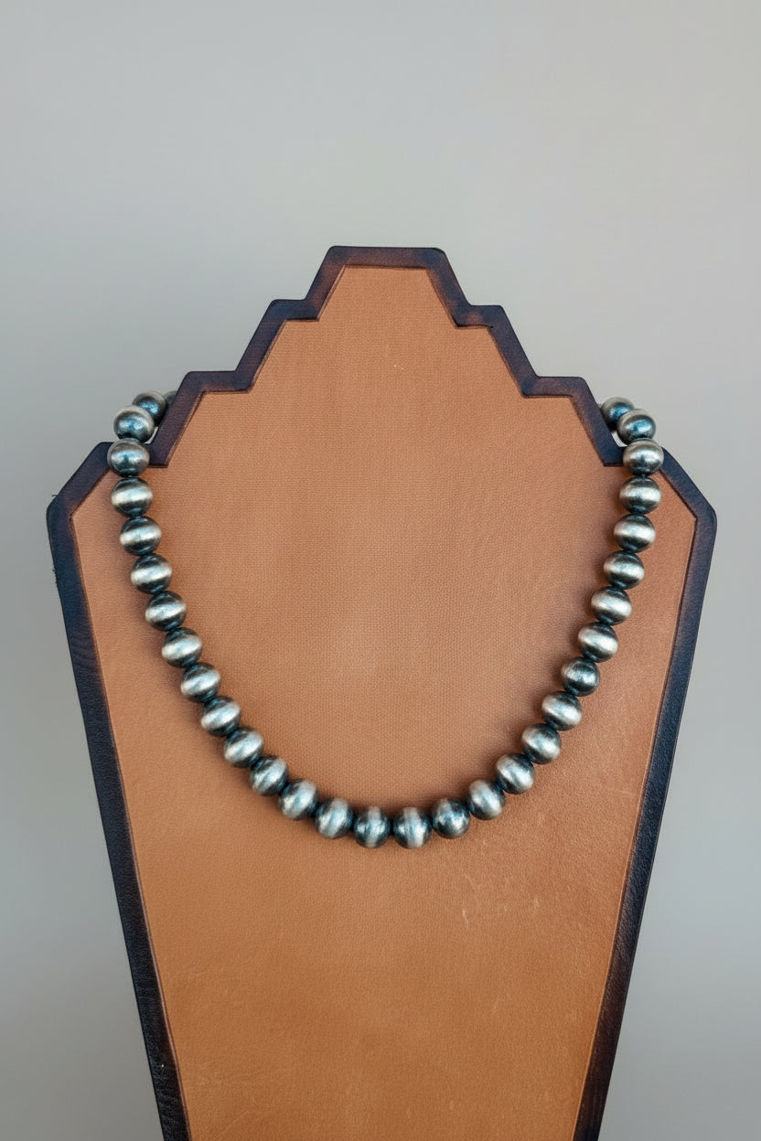 12mm Sterling Silver Pearl Necklace