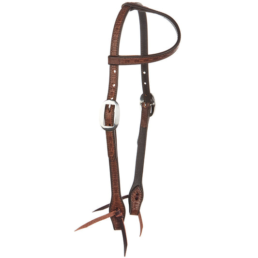 WD-BTSEH-MO Medium Oil Brick Tooling 5/8 Inch Single Ear Headstall