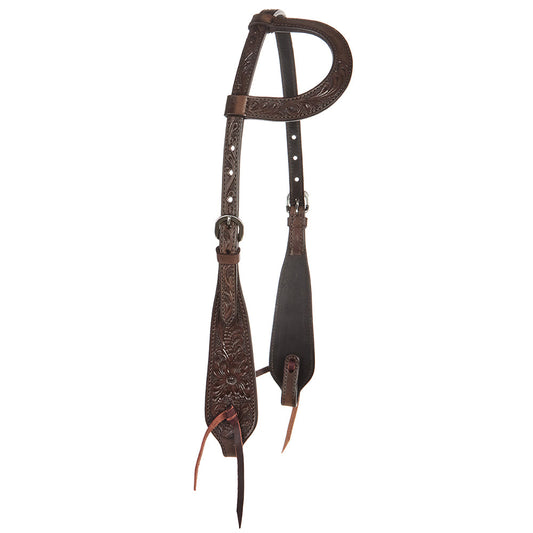 WD-SEH3 Chocolate Floral Single Ear Headstall