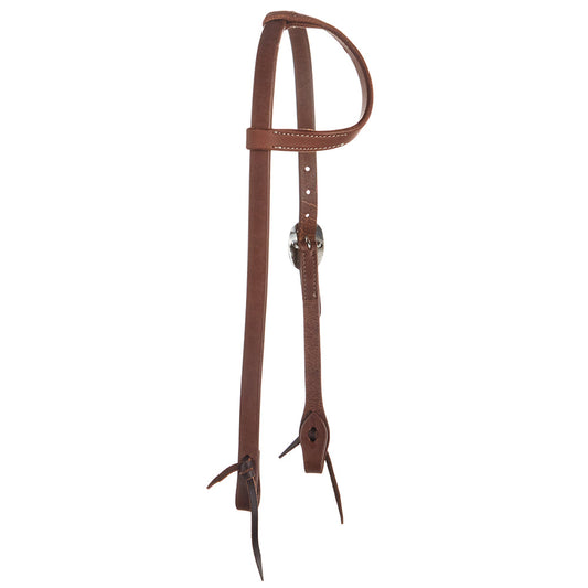 WD-SEHO Heavy Oiled 3 4in Harness Leather Single Buckle Single Ear Headstall