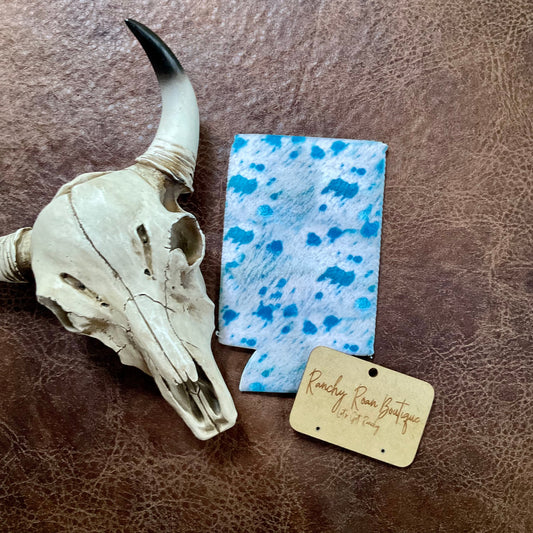 Acid Wash Cowhide Slim Koozie