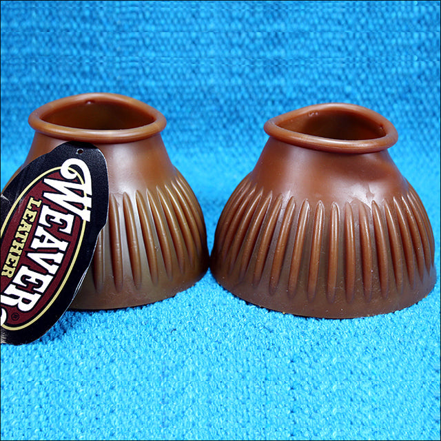 Weaver Large Natural Gum Rubber Horse Leg Bell Boots Western Tack
