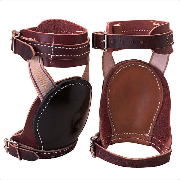 Weaver Leather Horse Skid Boots Burgundy Latigo Leather Pair Horse Size