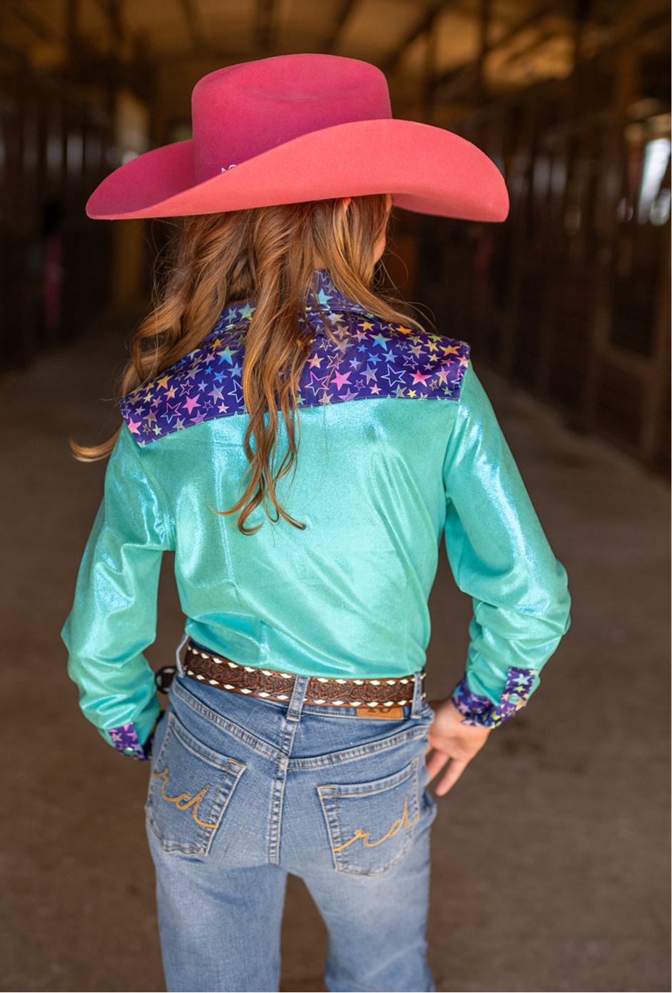*YOUTH* STARLIGHT SPARKLE PERFORMANCE RODEO SHIRT