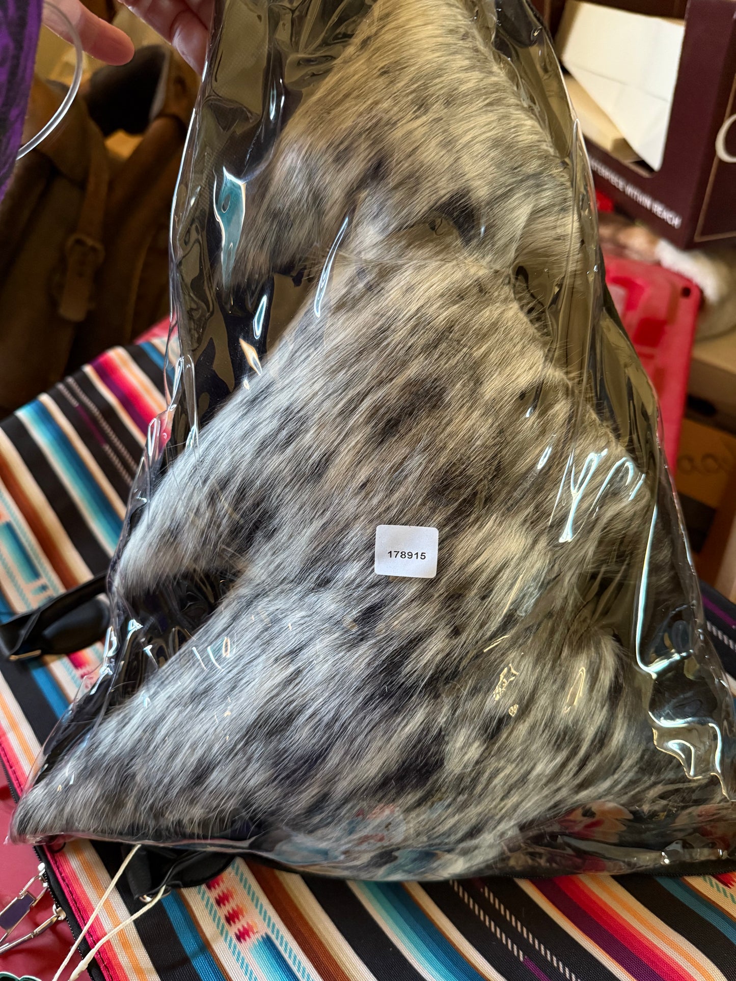 Showman Hair on Cowhide Decorative Pillow - Christmas Tree