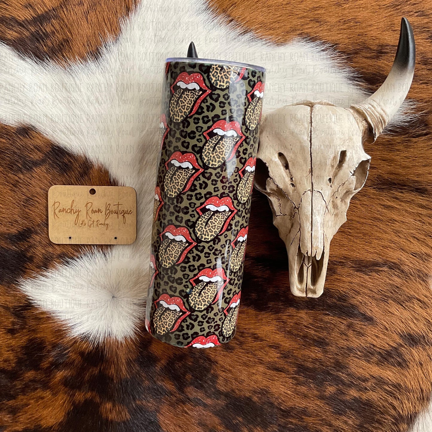 Leopard Lips 20oz Skinny Tumbler