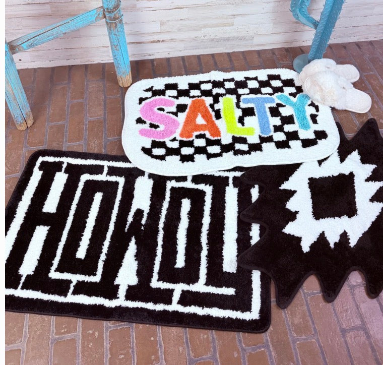 Aztec Rug black n white