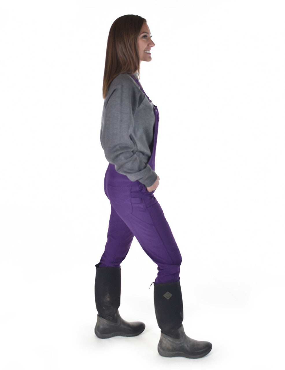 Work Hard Play Hard (WHPH) Bib Overall Cowgirl Tuff *Tuck In Purple