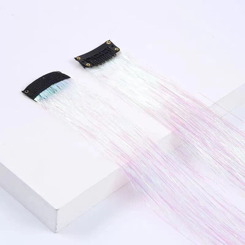 Iridescent Hair Bling Clip-in Tinsel 2-Pack
