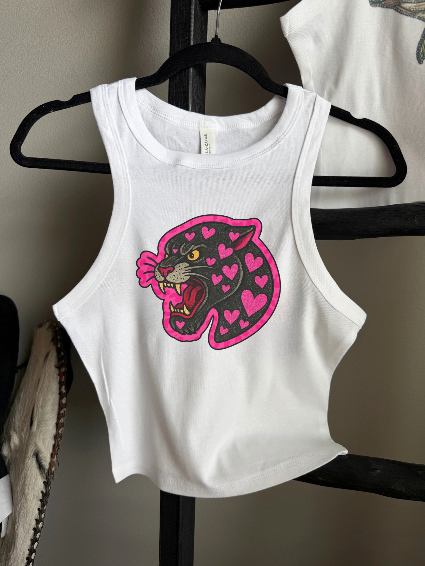 Tattoo Panther Cropped Tank
