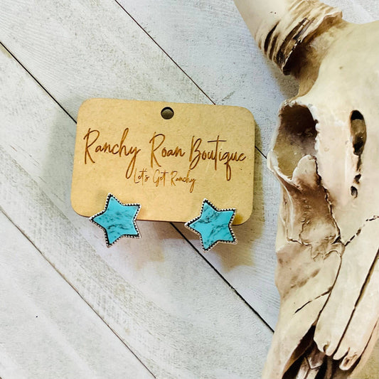 ⭐️Star Stone Stud Earrings