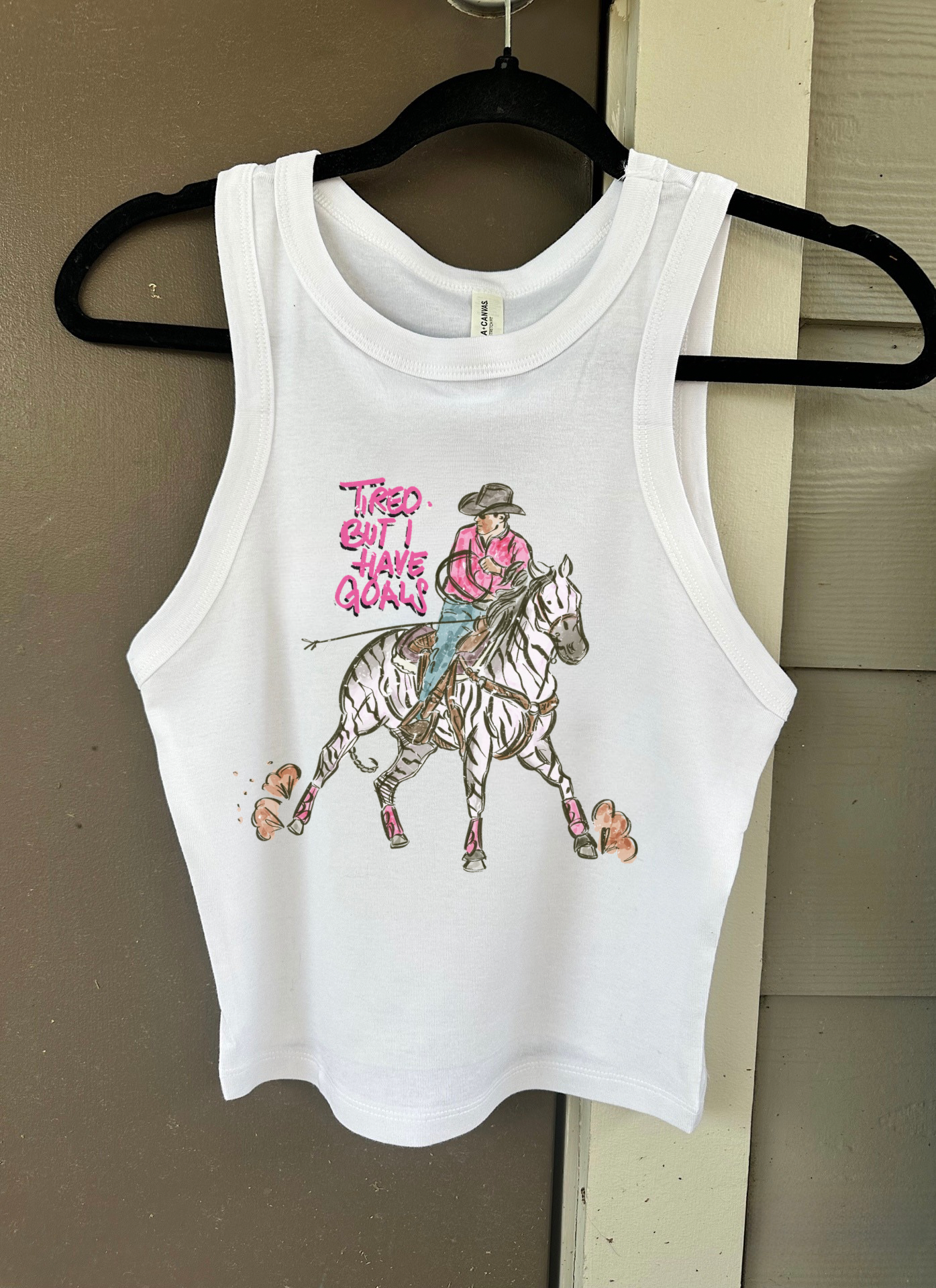 Tired But I Have Goals Cropped Tank