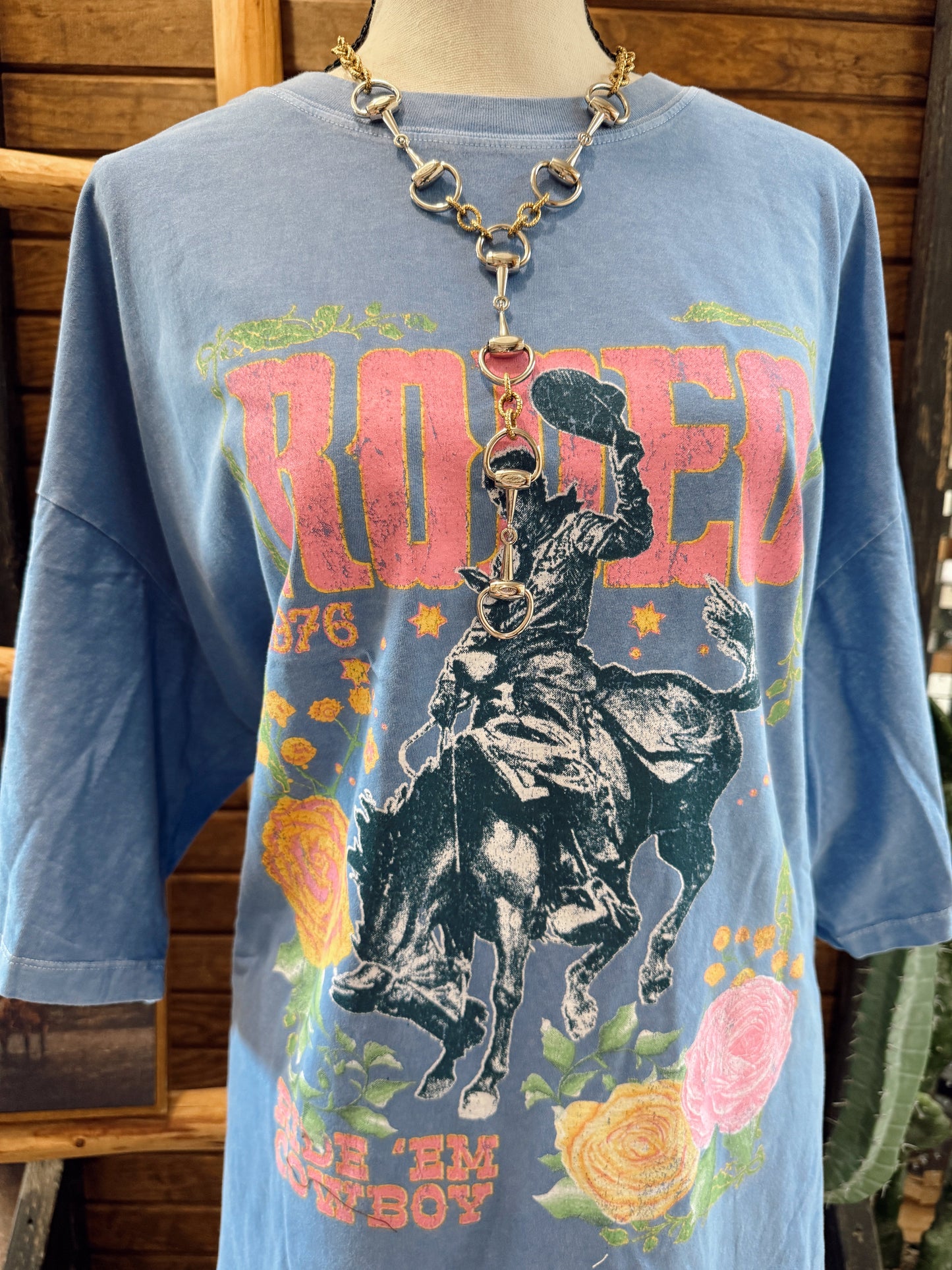 The Ride Em Tee - Cobalt