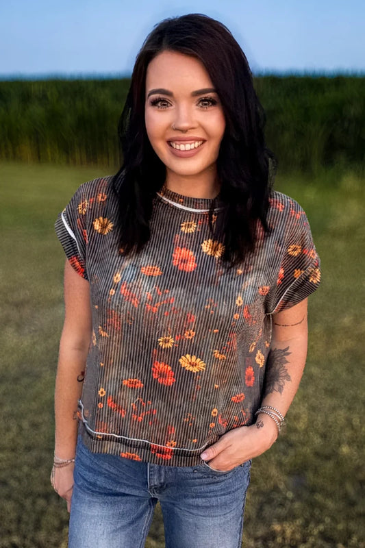 Rustic bloom Top