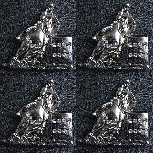 1 Pc Screw Back Concho 1.5 In Barrel Racer Nickle Plated Saddle Hilason