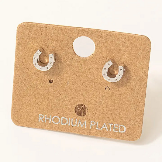 Mini Horeshoe Studs - Silver
