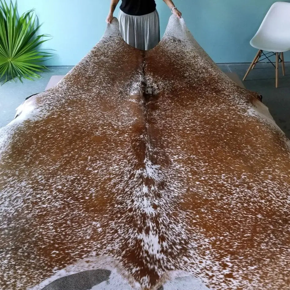 Salt and Pepper Brown Brazilian Cowhide Rug: LARGE