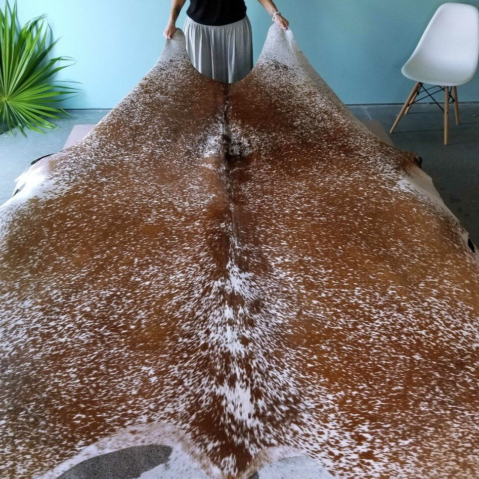 Salt and Pepper Brown Brazilian Cowhide Rug: LARGE