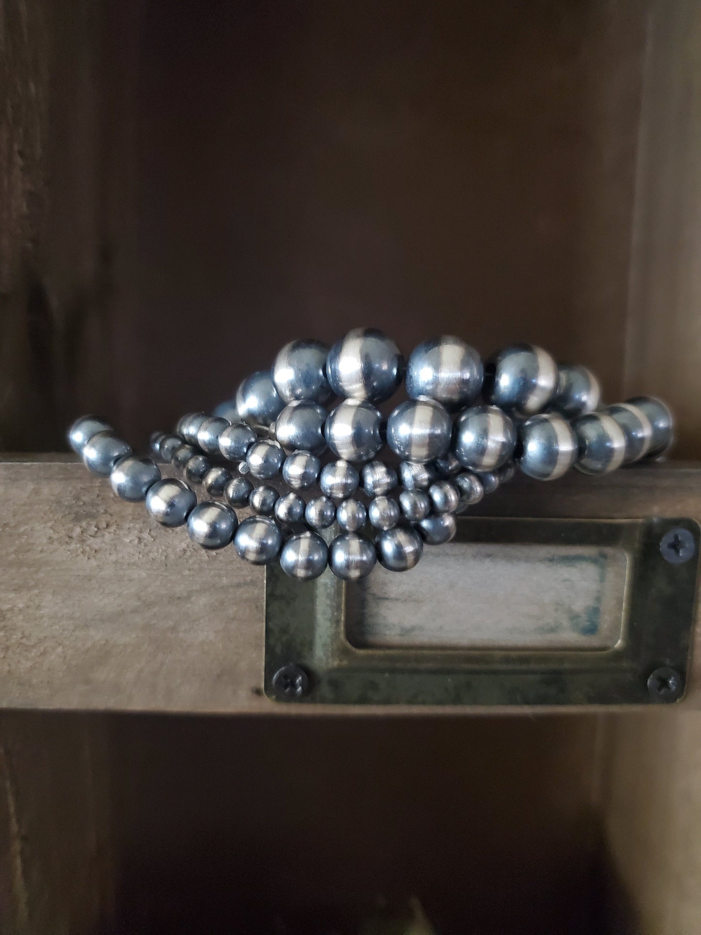 3 MM STERLING SILVER NAVAJO PEARL BRACELET