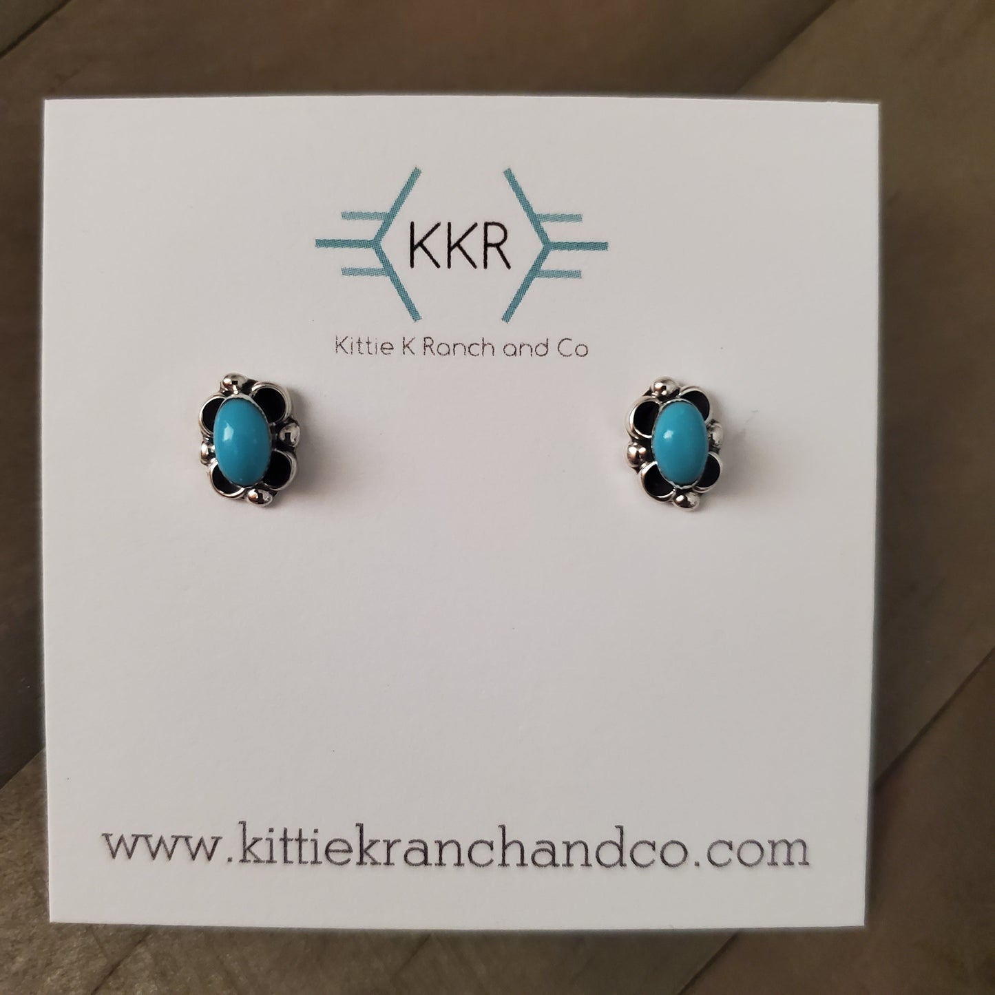 ZUNI TURQUOISE OVAL STUDS