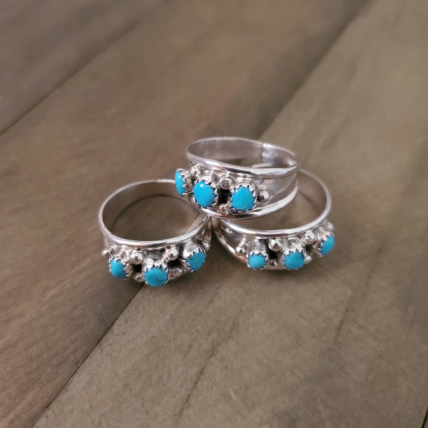 ELVIRA CADMAN STERLING SILVER AND TURQUOISE RING