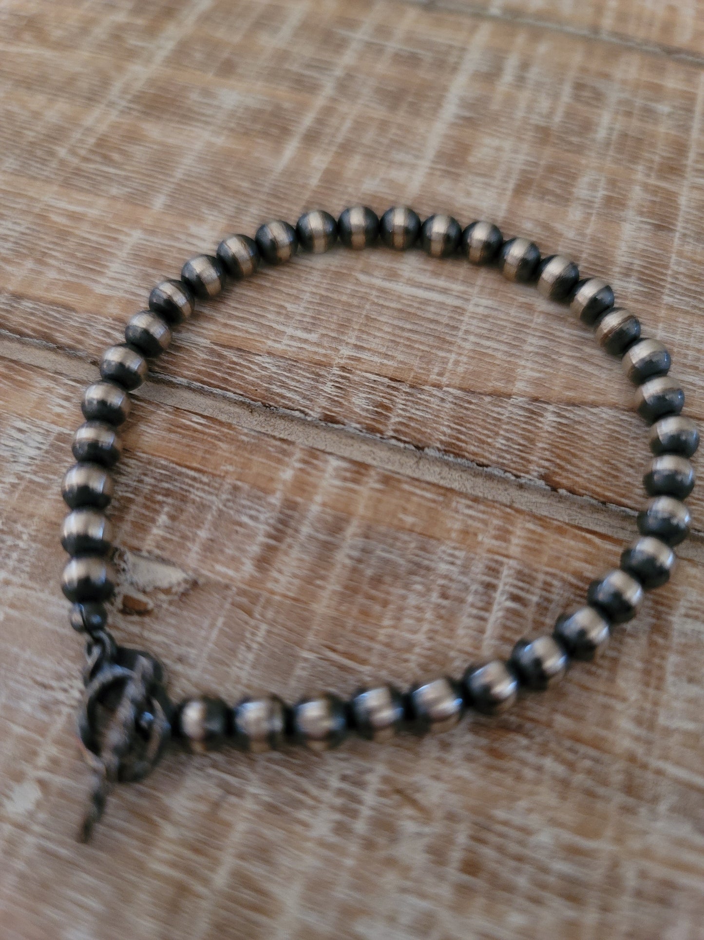 5 MM STERLING SILVER NAVAJO PEARL BRACELET