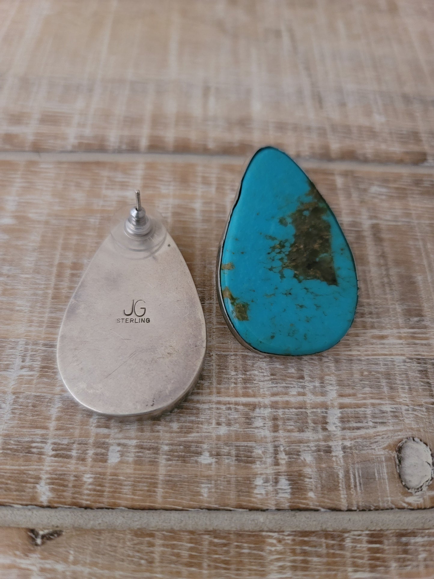VINTAGE TEARDROP TURQUOISE EARRINGS