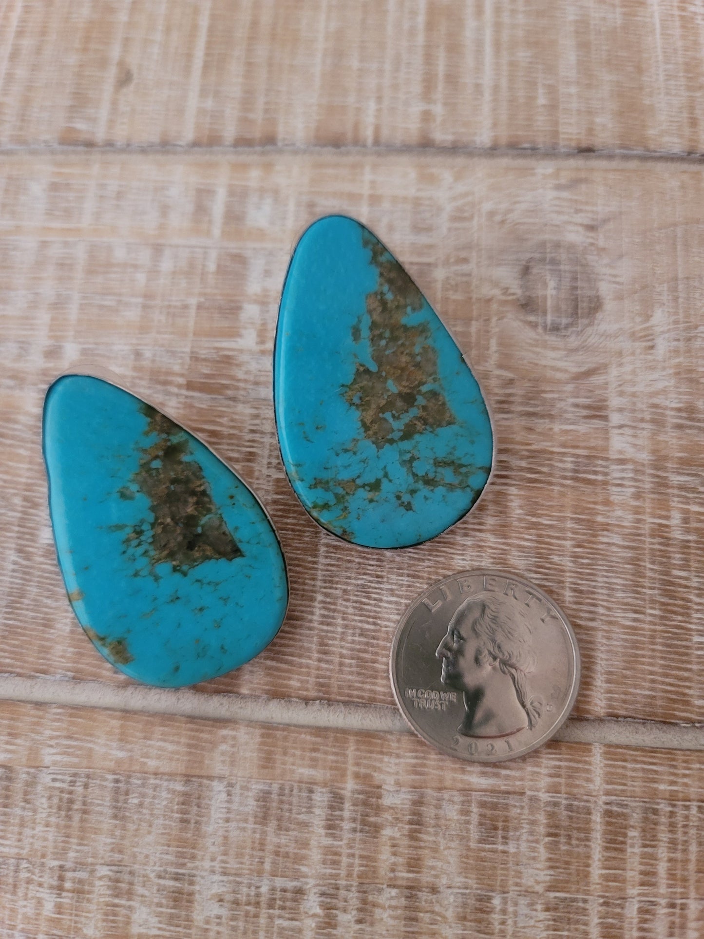 VINTAGE TEARDROP TURQUOISE EARRINGS