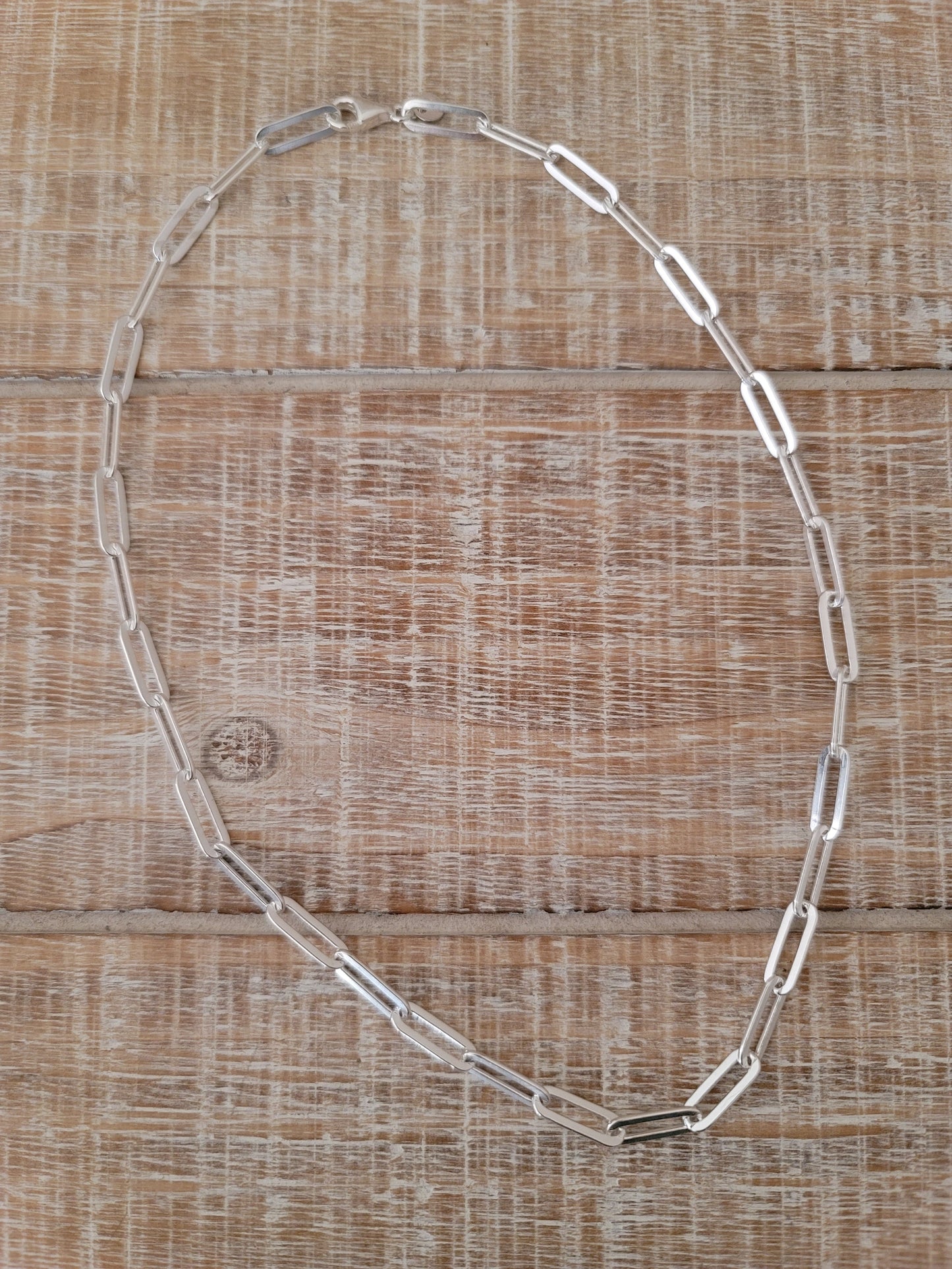 STERLING SILVER PAPER CLIP CHAIN
