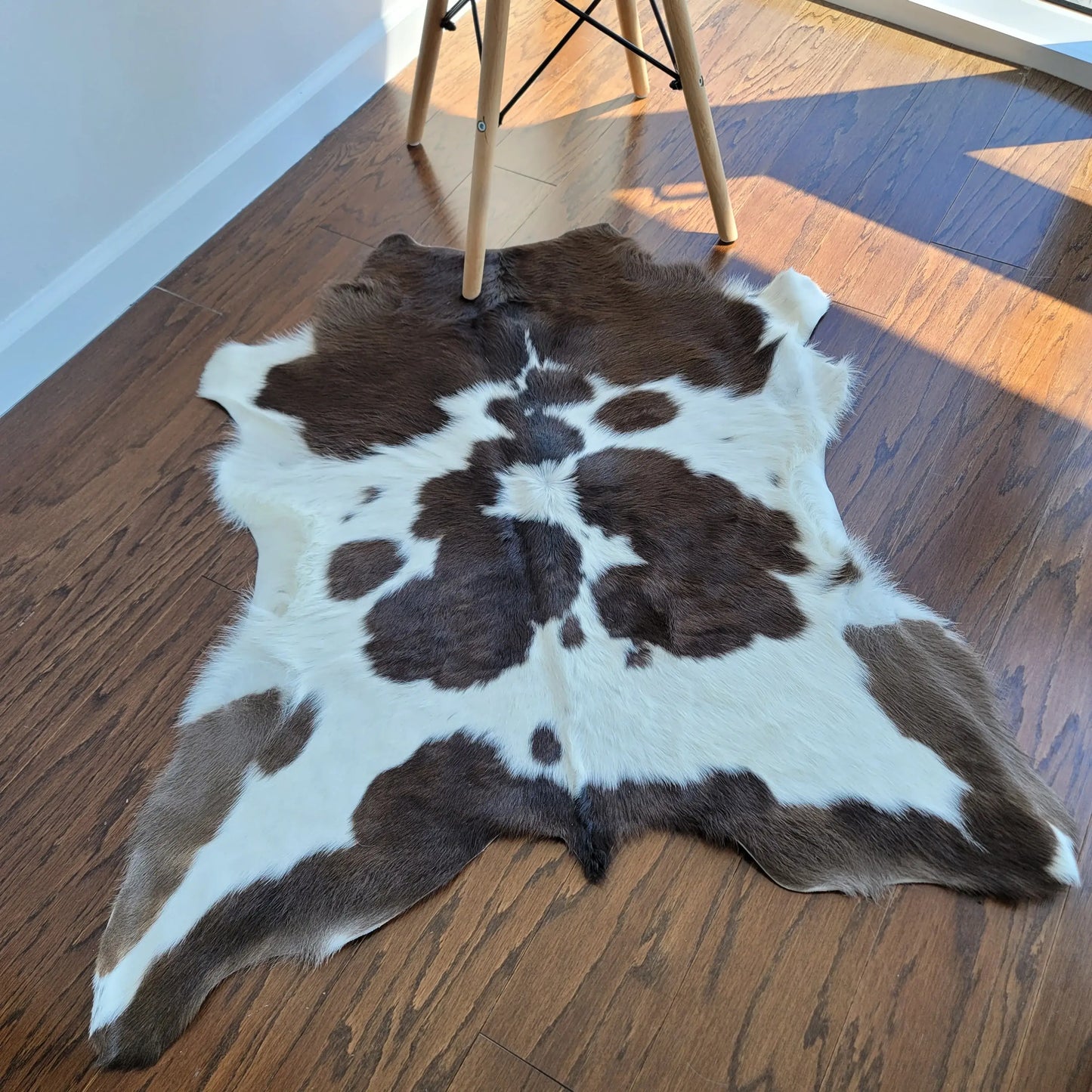 Chocolate and White Calf Hides