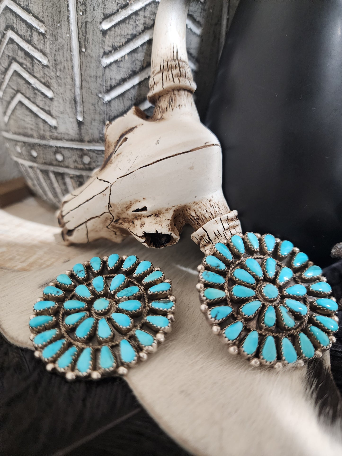 ALICIA WILSON XL TURQUOISE CLUSTER STUDS