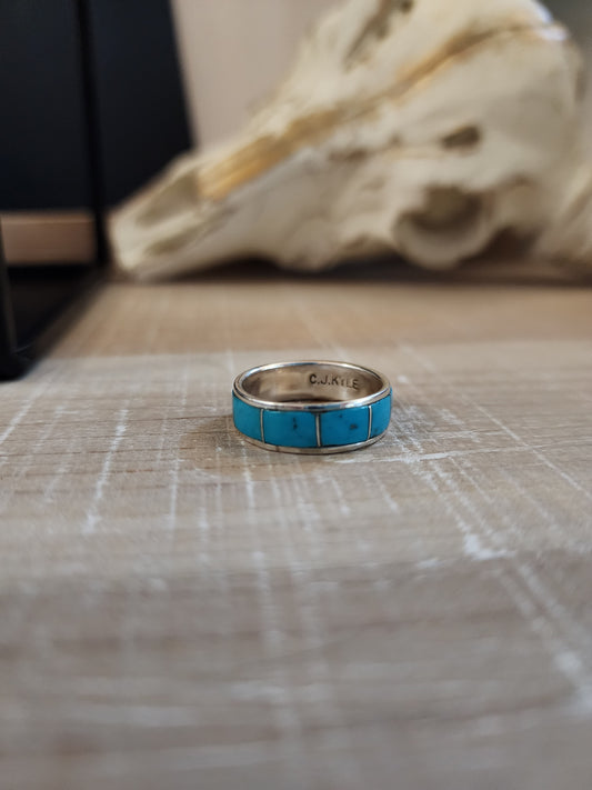CLARESSA KYLESTEWA TURQUOISE ETERNITY BAND