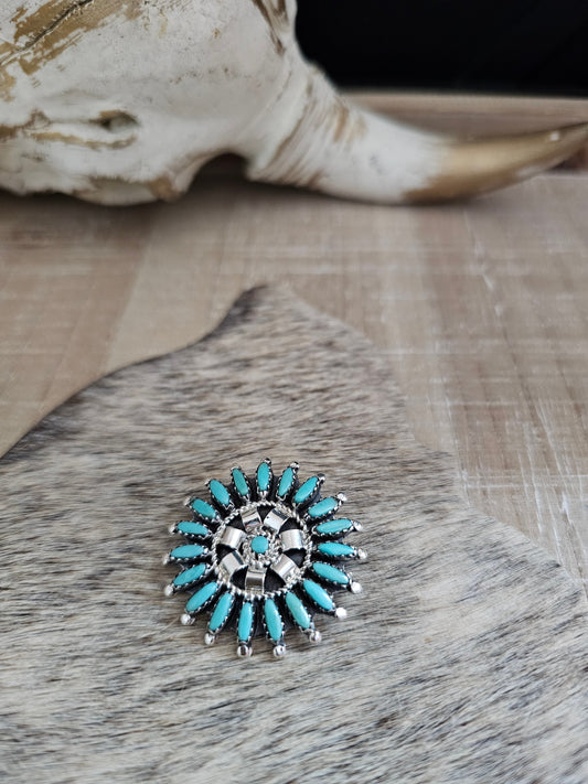 ROSEMARY TOM NEZ TURQUOISE HAT PIN